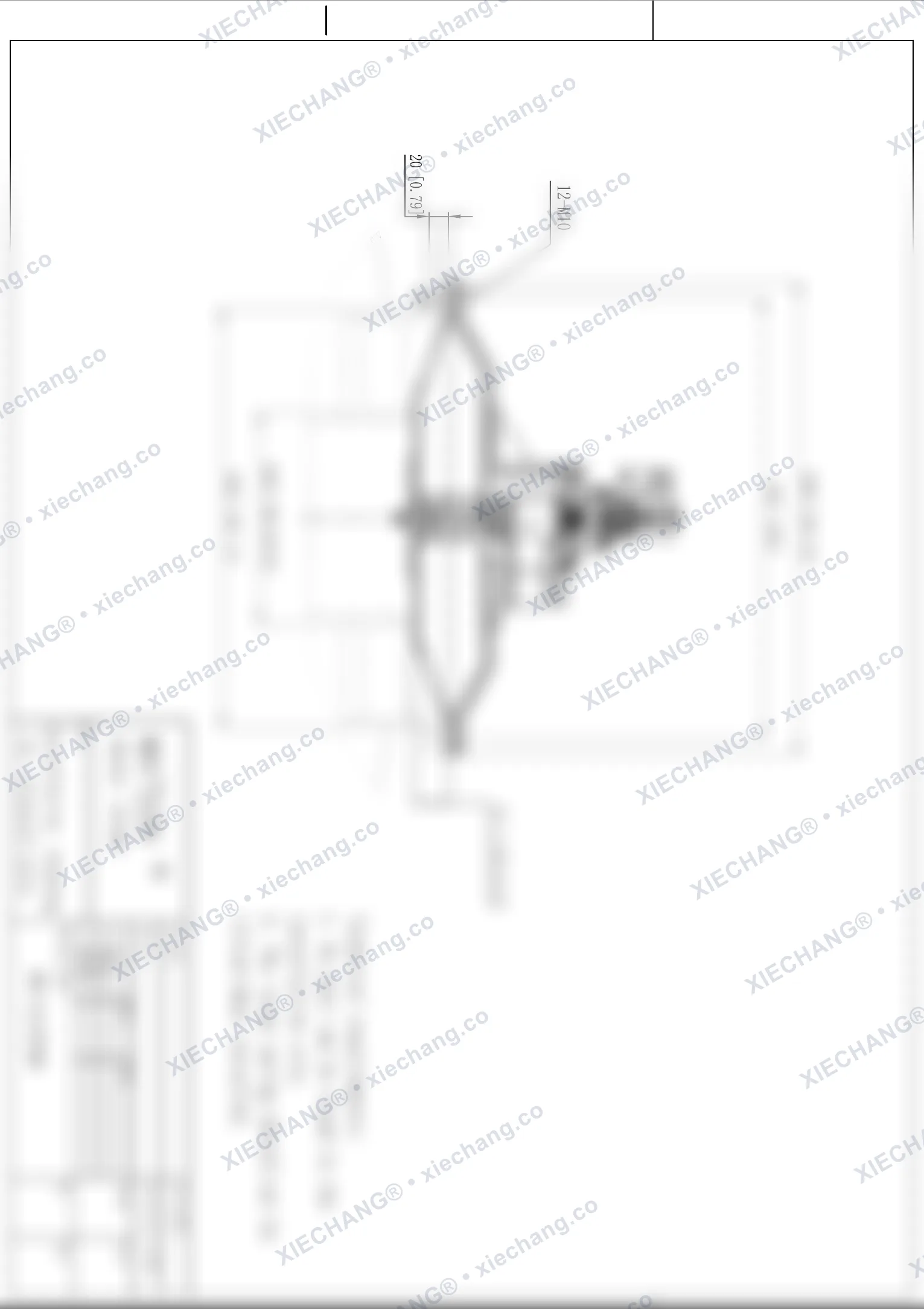 WPS-CA/EP200 · 8 inch · vanne grande taille à très basse pression — Plan d'installation