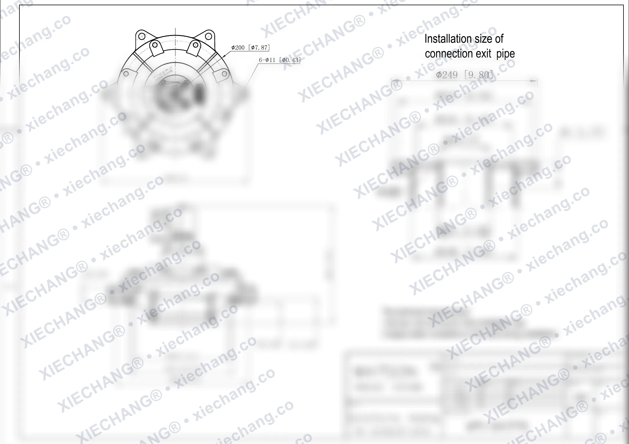 WPS-CA/EP76 · vanne immergée — Plan d'installation