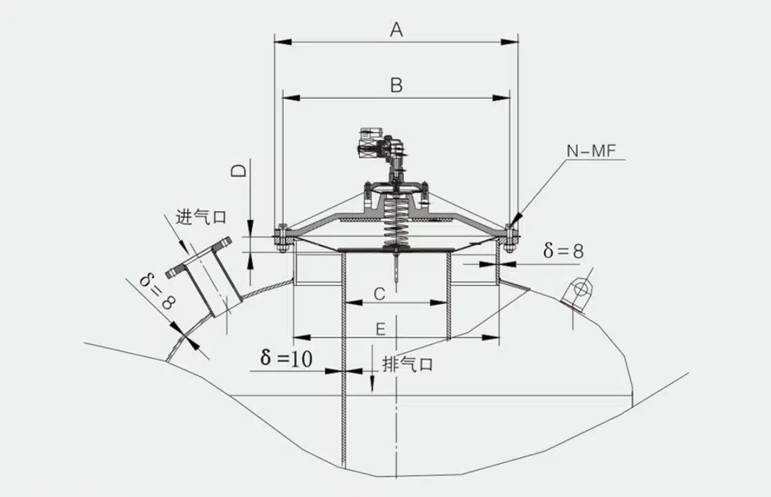DMY-III plan en coupe et dimensions de l'électrovanne